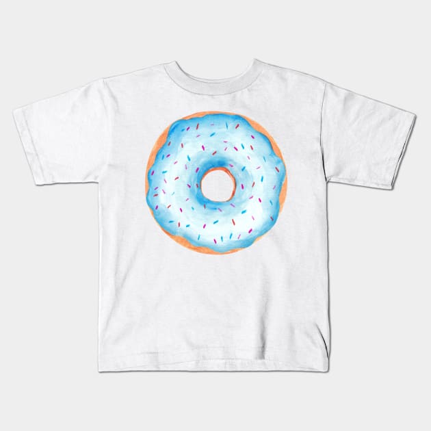 Blue donut Kids T-Shirt by shoko